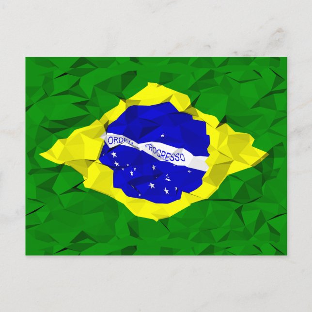Cartão Postal bandeira brasileira derrubada (Frente)
