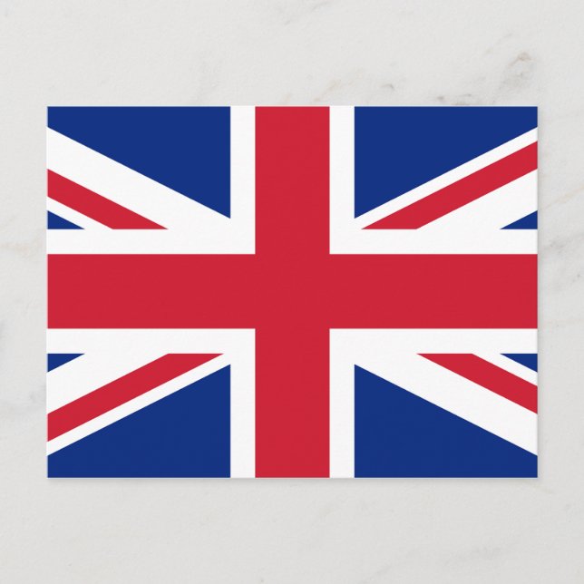 Cartão Postal Bandeira BRITÂNICA de Reino Unido Union Jack (Frente)