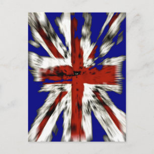 Cartão Postal Bandeira britânica distressed