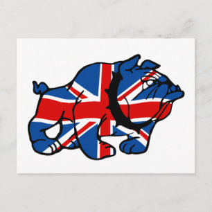 Cartão Postal Bandeira Britânica Patriótica