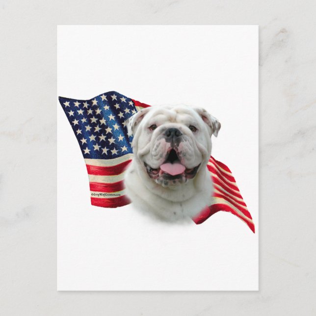Cartão Postal Bandeira Buldogue (Frente)