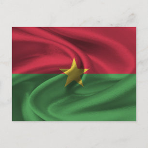 Cartão Postal Bandeira Burkina Faso