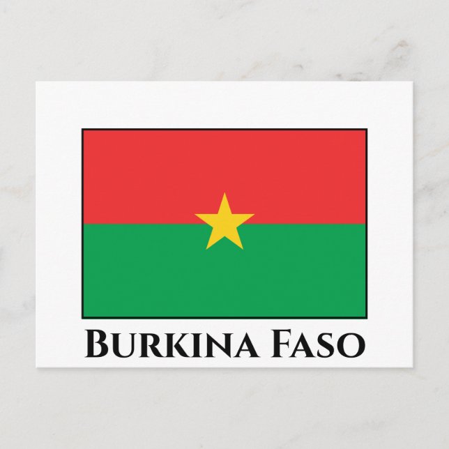 Cartão Postal Bandeira Burkina Faso (Frente)