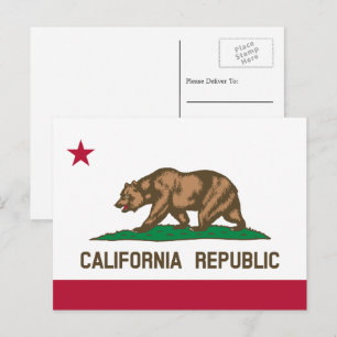 Cartão Postal Bandeira Californiana, Bandeira da Califórnia