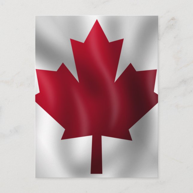 Cartão Postal Bandeira canadense (Frente)
