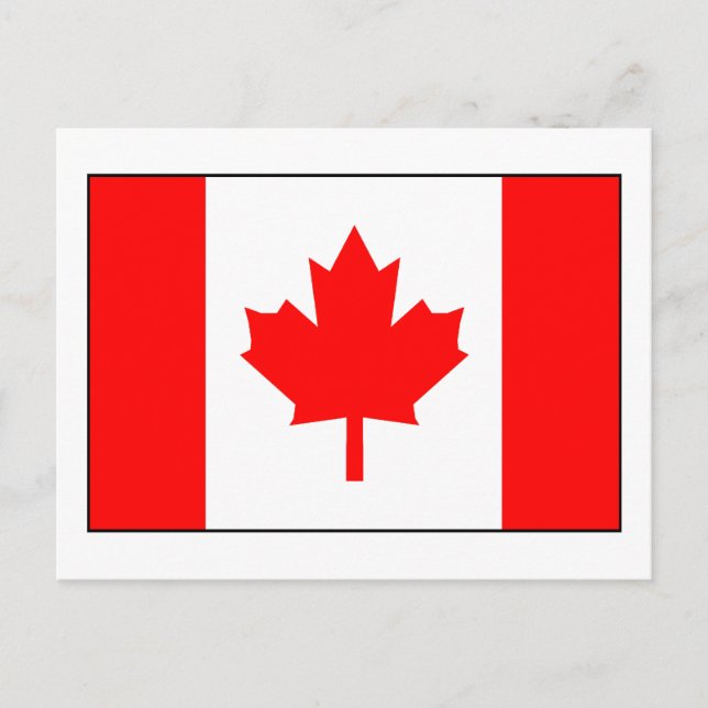 Cartão Postal Bandeira canadense (Frente)