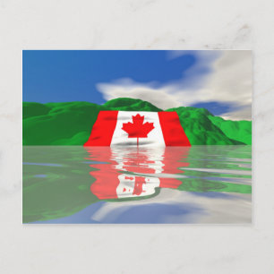 Cartão Postal Bandeira canadense