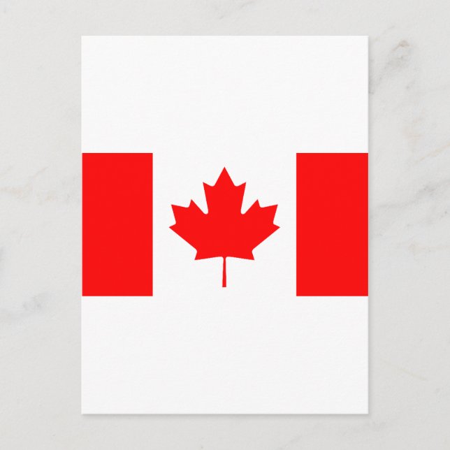 Cartão Postal Bandeira Canadense (Frente)