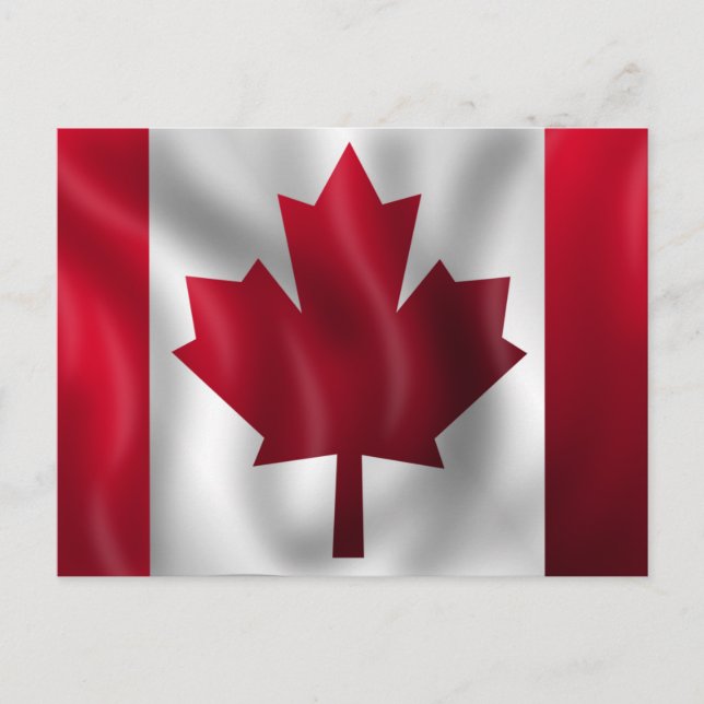 Cartão Postal Bandeira canadense (Frente)