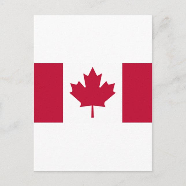 Cartão Postal Bandeira canadense (Frente)