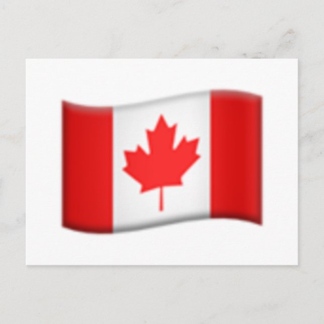 Cartão Postal Bandeira canadense - Emoji (Frente)
