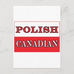 Cartão Postal Bandeira Canadense Polônia