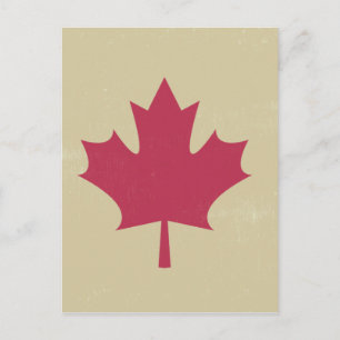 Cartão Postal bandeira canadiana grunge