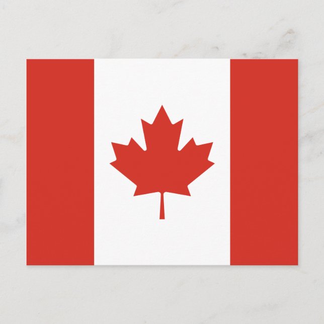 Cartão Postal Bandeira Canadiana (Maple Leaf) (Canadá) (Frente)