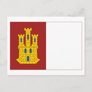 Cartão Postal Bandeira Castilla-La Mancha