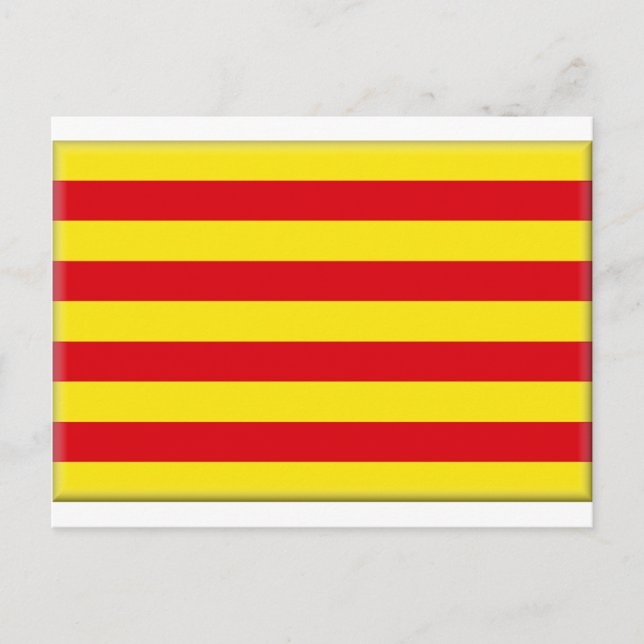 Cartão Postal Bandeira Catalunha (Espanha) (Frente)