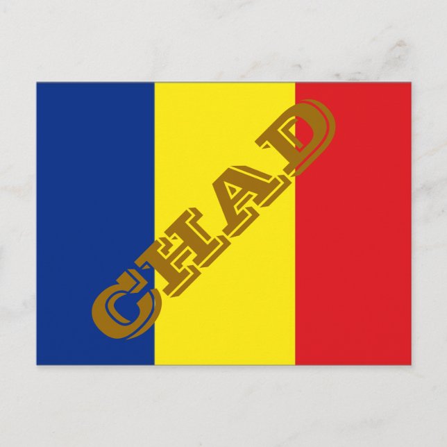 Cartão Postal Bandeira Chade (Frente)