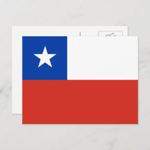 Cartão Postal Bandeira chilena, bandeira do Chile