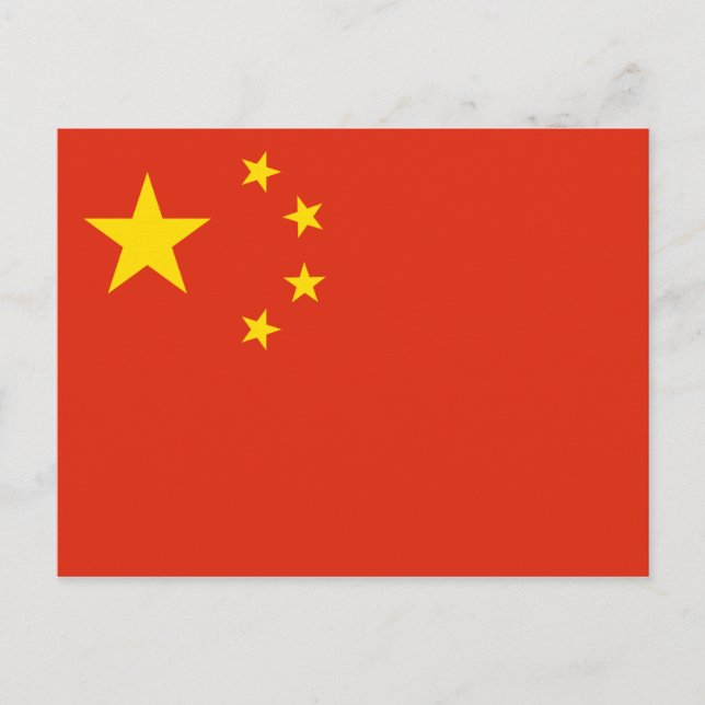 Cartão Postal Bandeira Chinesa (Frente)