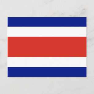 Cartão Postal Bandeira Civil da Costa Rica