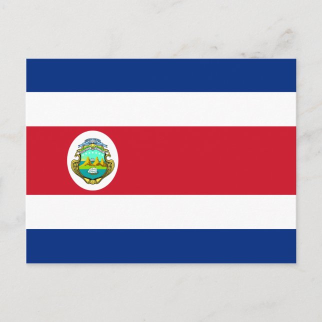 Cartão Postal Bandeira Costa Rica CR (Frente)