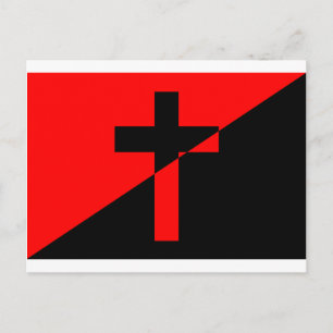 Cartão Postal Bandeira Cristã Anarquista Anarquista do Cristian