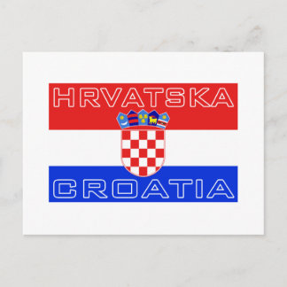 Cartão Postal Bandeira Croata Hrvatska