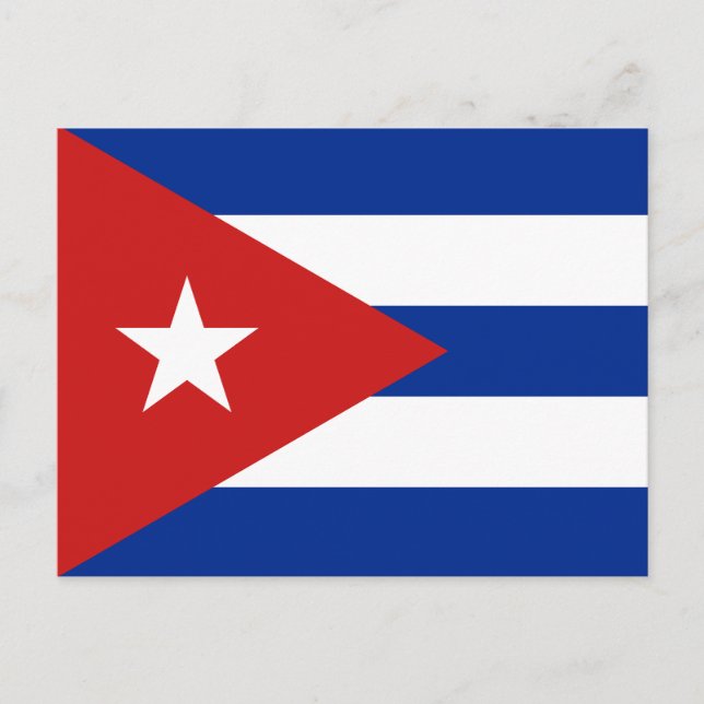 Cartão Postal Bandeira Cuba (Frente)