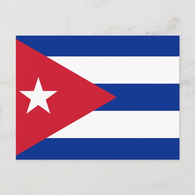 Cartão Postal Bandeira Cuba (Frente)