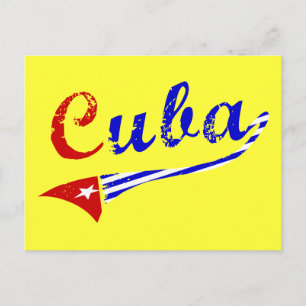 Cartão Postal Bandeira Cubana