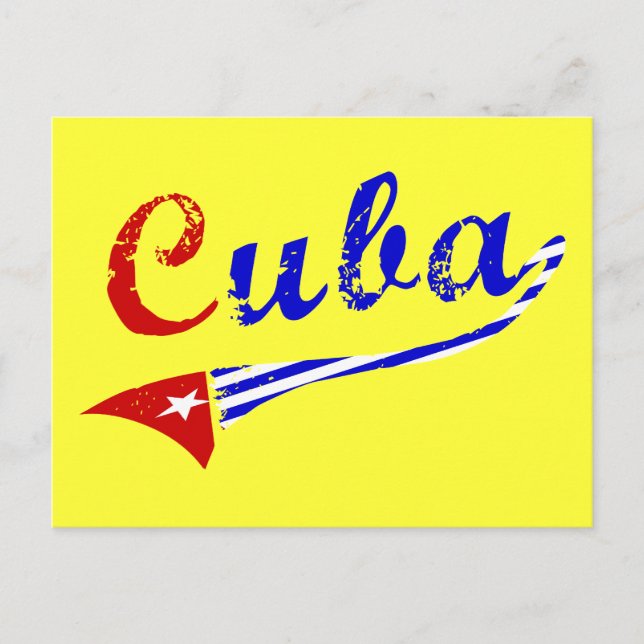 Cartão Postal Bandeira Cubana (Frente)