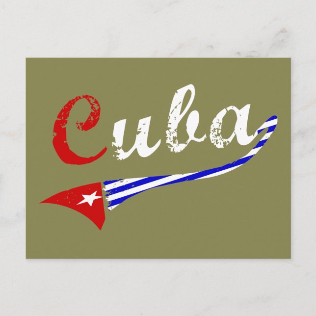 Cartão Postal Bandeira Cubana (Frente)