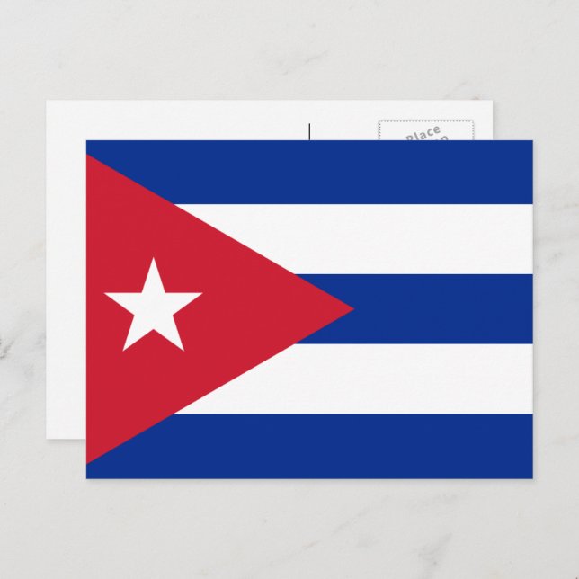 Cartão Postal Bandeira cubana, Bandeira de Cuba (Frente/Verso)