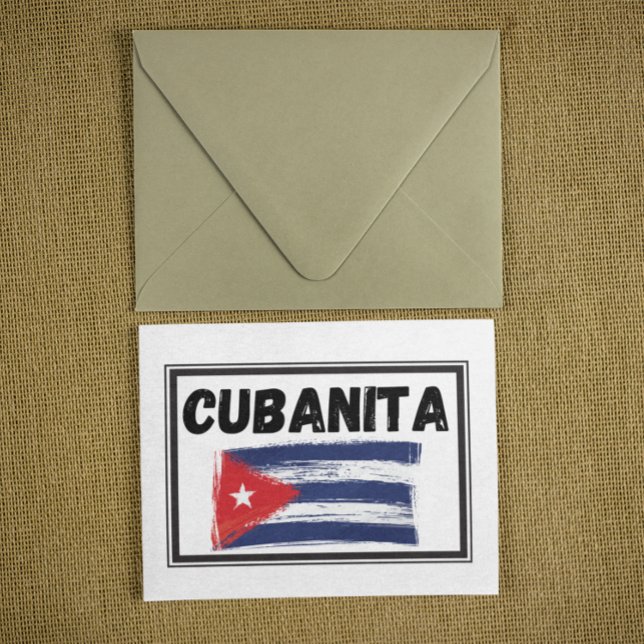 Cartão Postal Bandeira Cubanita (cuba flag cubanita vintage postcard)
