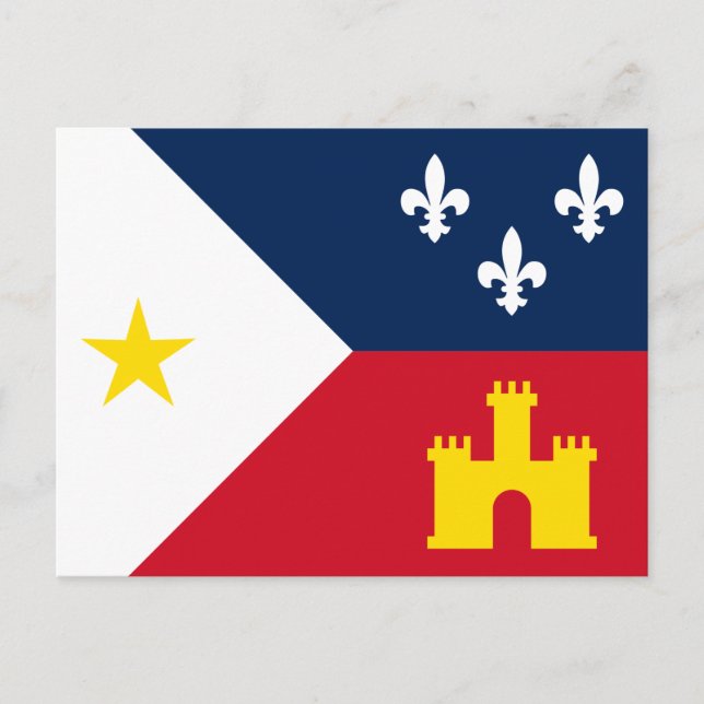 Cartão Postal Bandeira da Acadiana (Frente)
