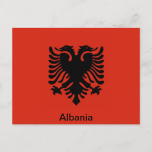 Cartão Postal Bandeira da Albânia