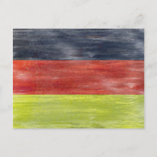 Cartão Postal Bandeira da Alemanha - Bandeira alemã