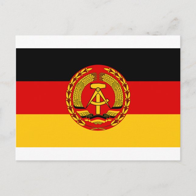 Cartão Postal Bandeira da Alemanha Oriental - Flagge der DDR (GD (Frente)