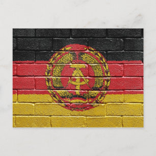 Cartão Postal Bandeira da antiga República Democrática Alema
