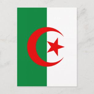 Cartão Postal bandeira da Argélia