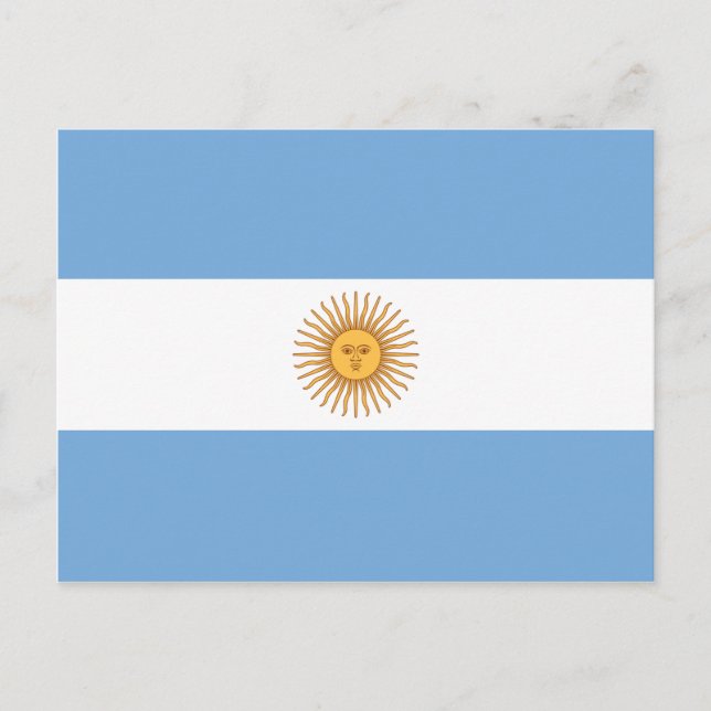 Cartão Postal Bandeira da Argentina (Frente)