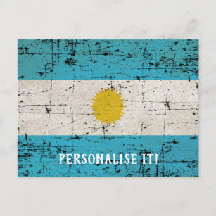 Cartão Postal Bandeira da Argentina