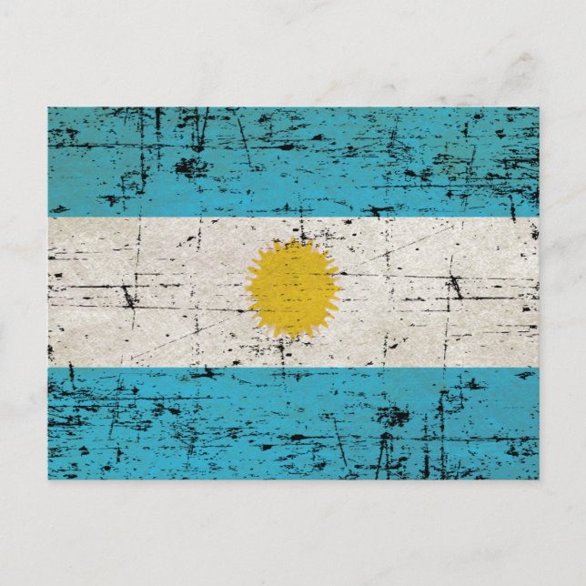 Cartão Postal Bandeira da Argentina (Frente)