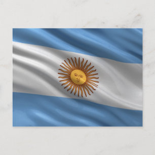 Cartão Postal Bandeira da Argentina