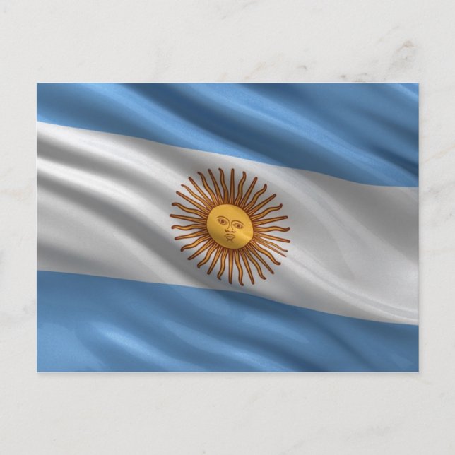 Cartão Postal Bandeira da Argentina (Frente)