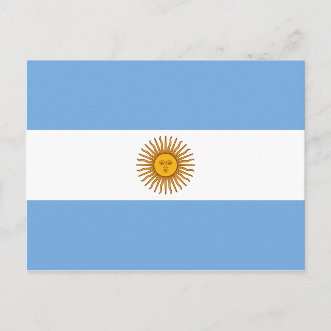 Cartão Postal Bandeira da Argentina (Frente)