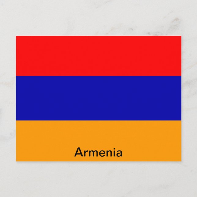 Cartão Postal Bandeira da Armênia (Frente)