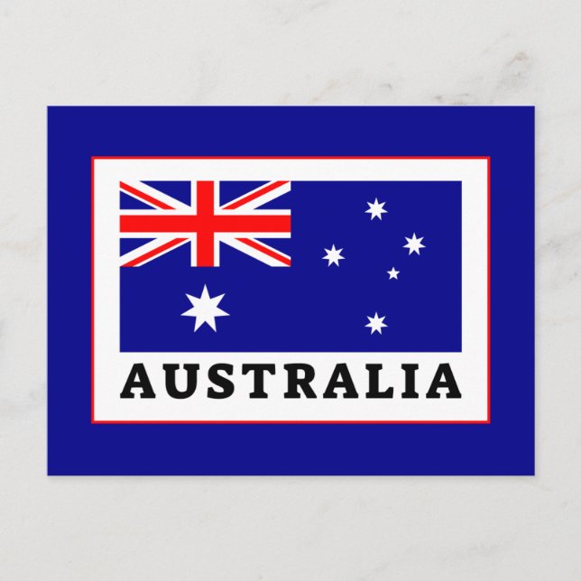 Cartão Postal Bandeira da Austrália (Frente)