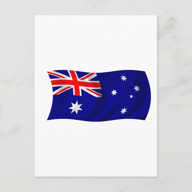 Cartão Postal Bandeira da Austrália (Frente)