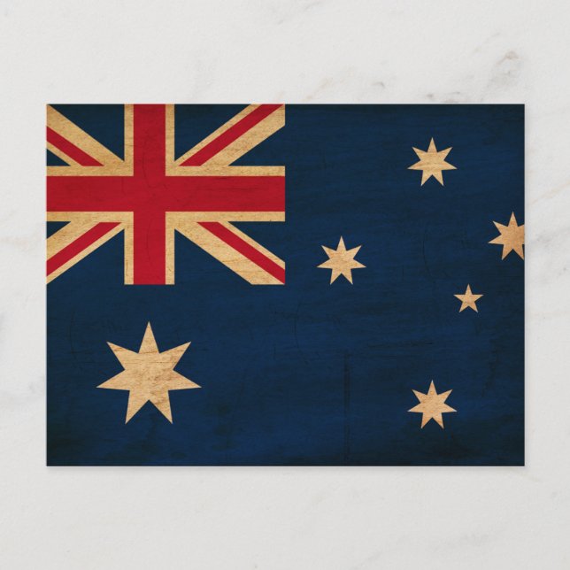 Cartão Postal Bandeira da Austrália (Frente)